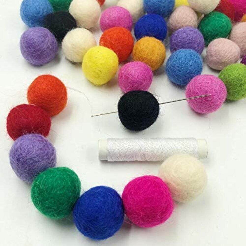 2292 Wool Balls Felt Pom Pom Balls 2cm 150pc Felt Garland Craft Supplies